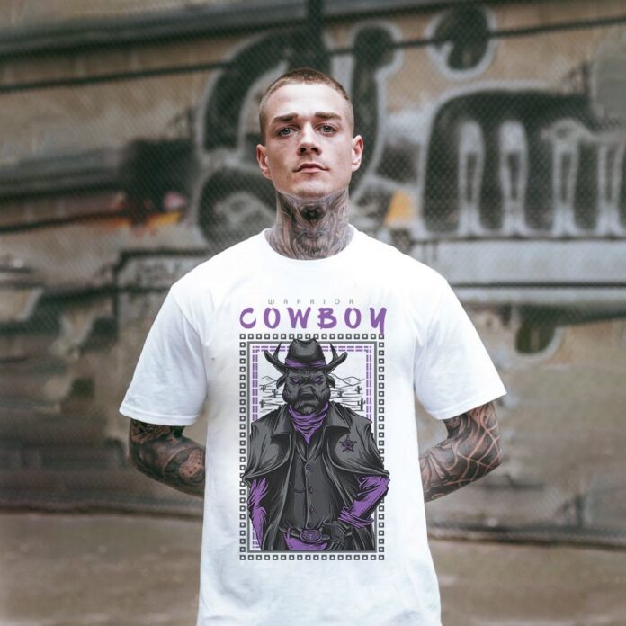 Áo thun in hình Cowboy Warrior