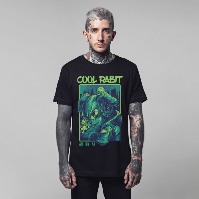 Áo thun in hình thỏ ngoài hành tinh