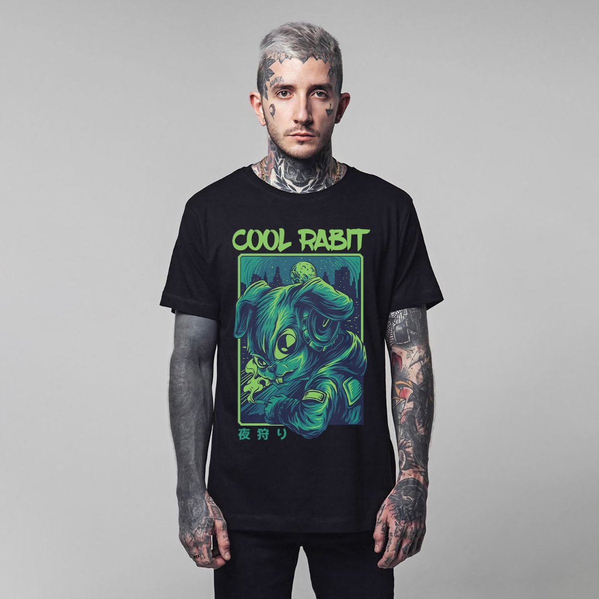 Áo thun in hình thỏ ngoài hành tinh