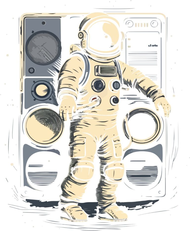 Áo thun phi hành gia retro