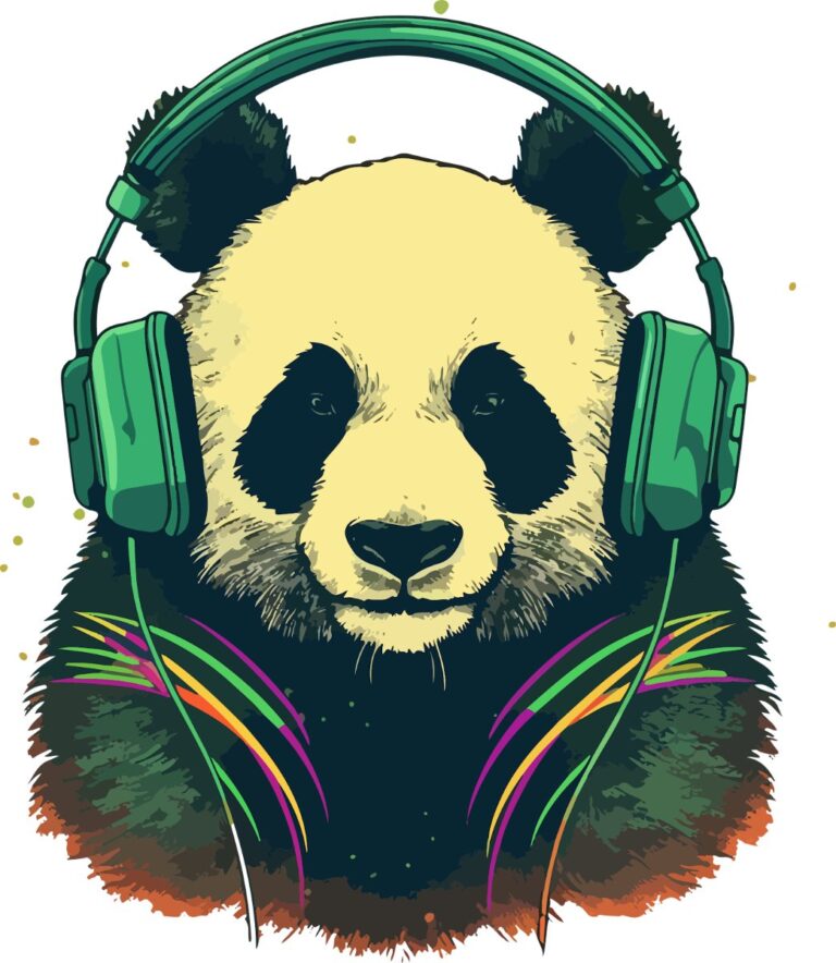 Áo thun vintage panda DJ