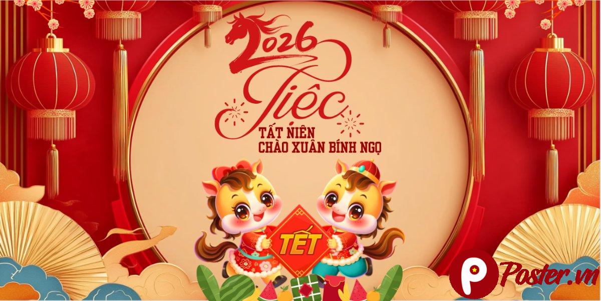 Backdrop Tết 2026 Bình Ngọ