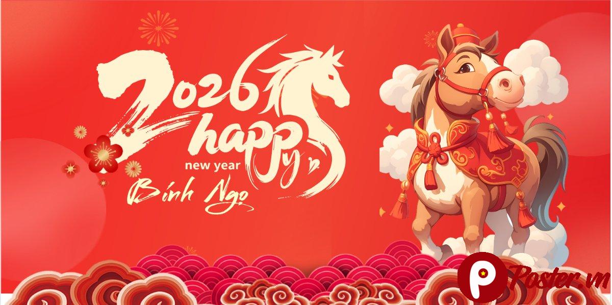 Backdrop Tết Bính Ngọ 2026