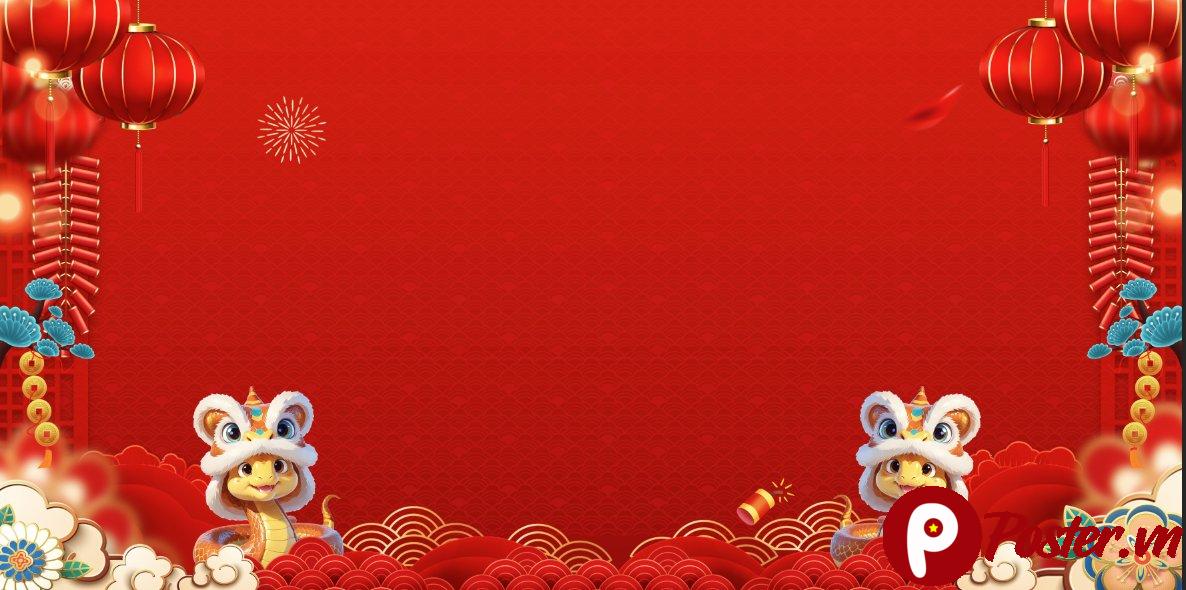 Background Tết 2025 đỏ