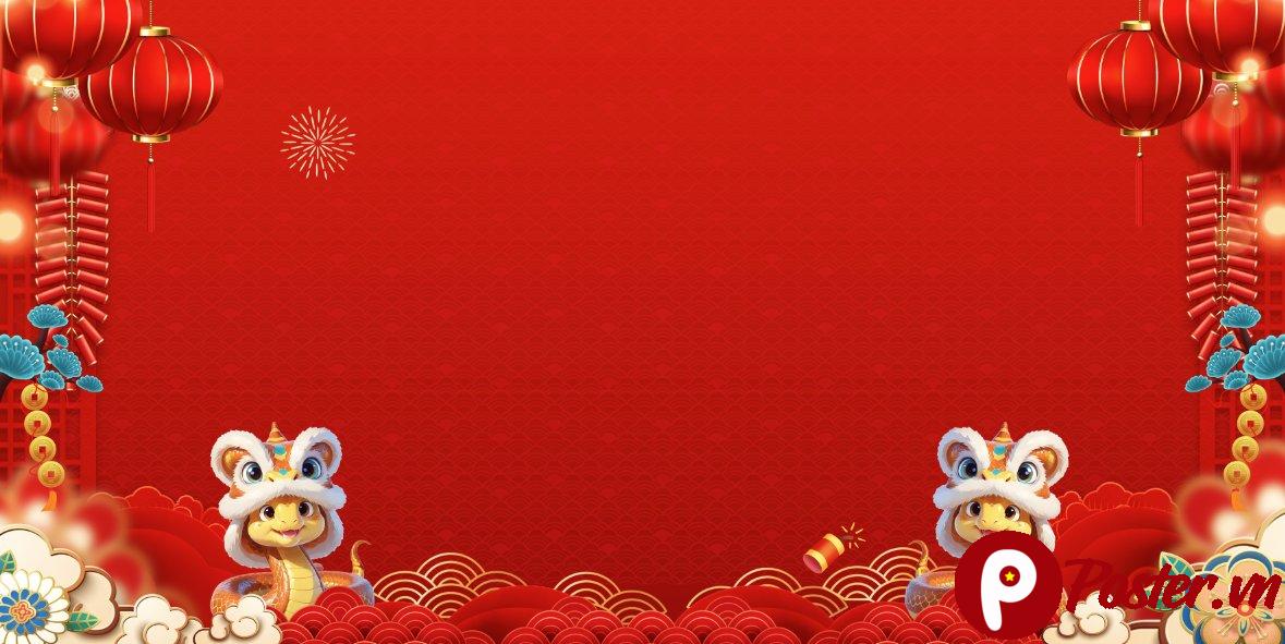 Background Tết 2025 Đỏ May Mắn