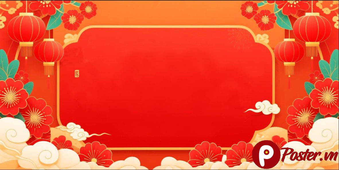 Background Tết 2025 Đỏ May Mắn