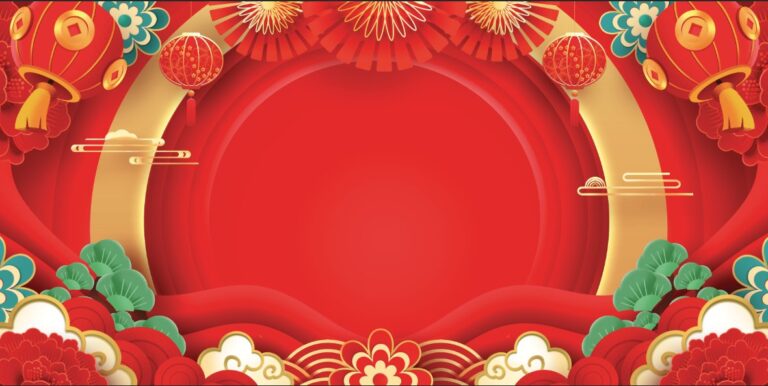 Background Tết 2025 Đỏ May Mắn