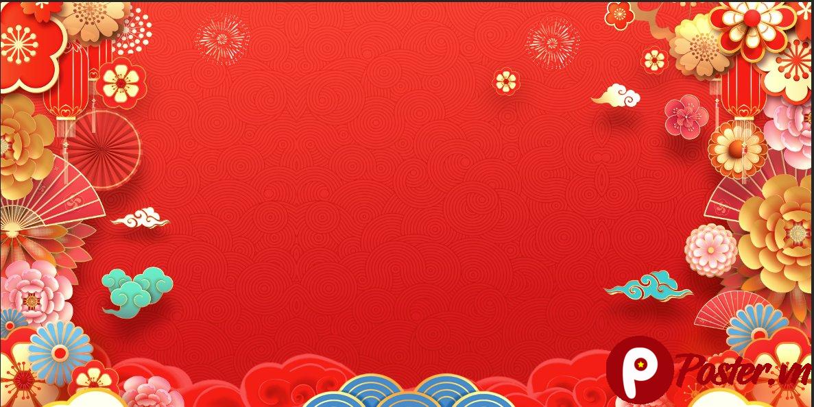Background Tết 2025 Đỏ May Mắn