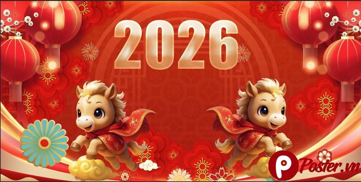 Background Tết 2026 Giáp Ngọ