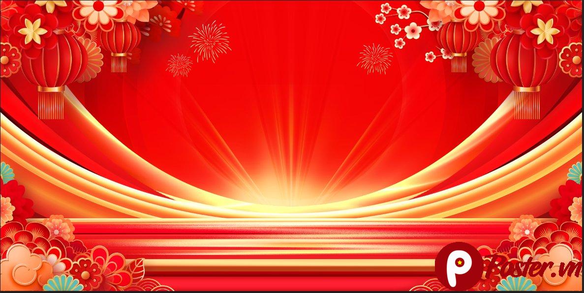 Background Tết đỏ rực rỡ