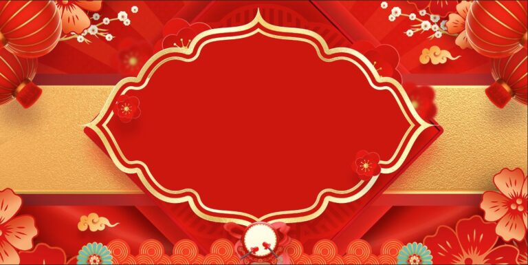 Background Tết đỏ vàng đẹp
