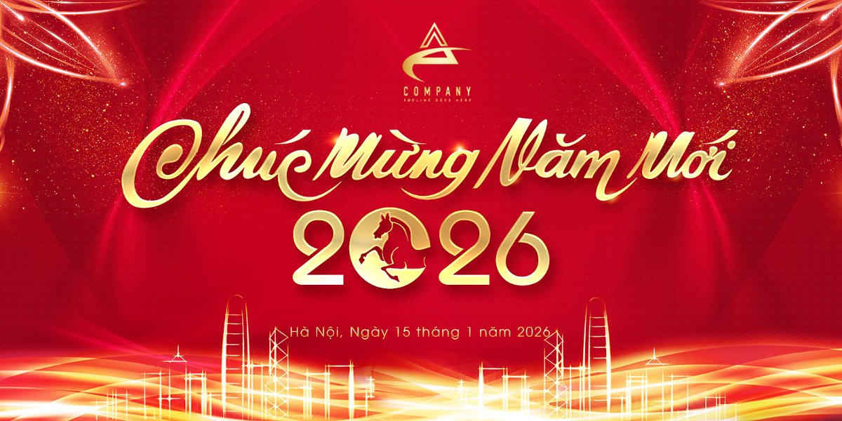 Banner Chúc Mừng Năm Mới 2026