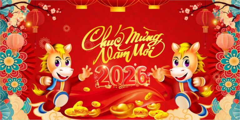 Banner Chúc Mừng Năm Mới 2026