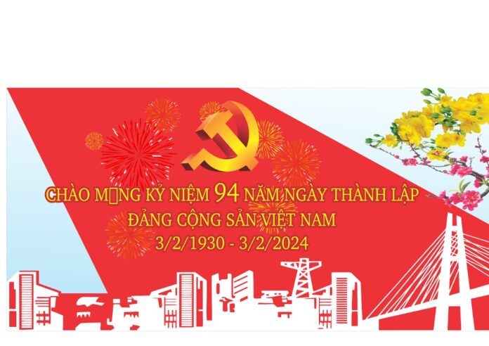 Banner mừng Đảng 3/2 vector