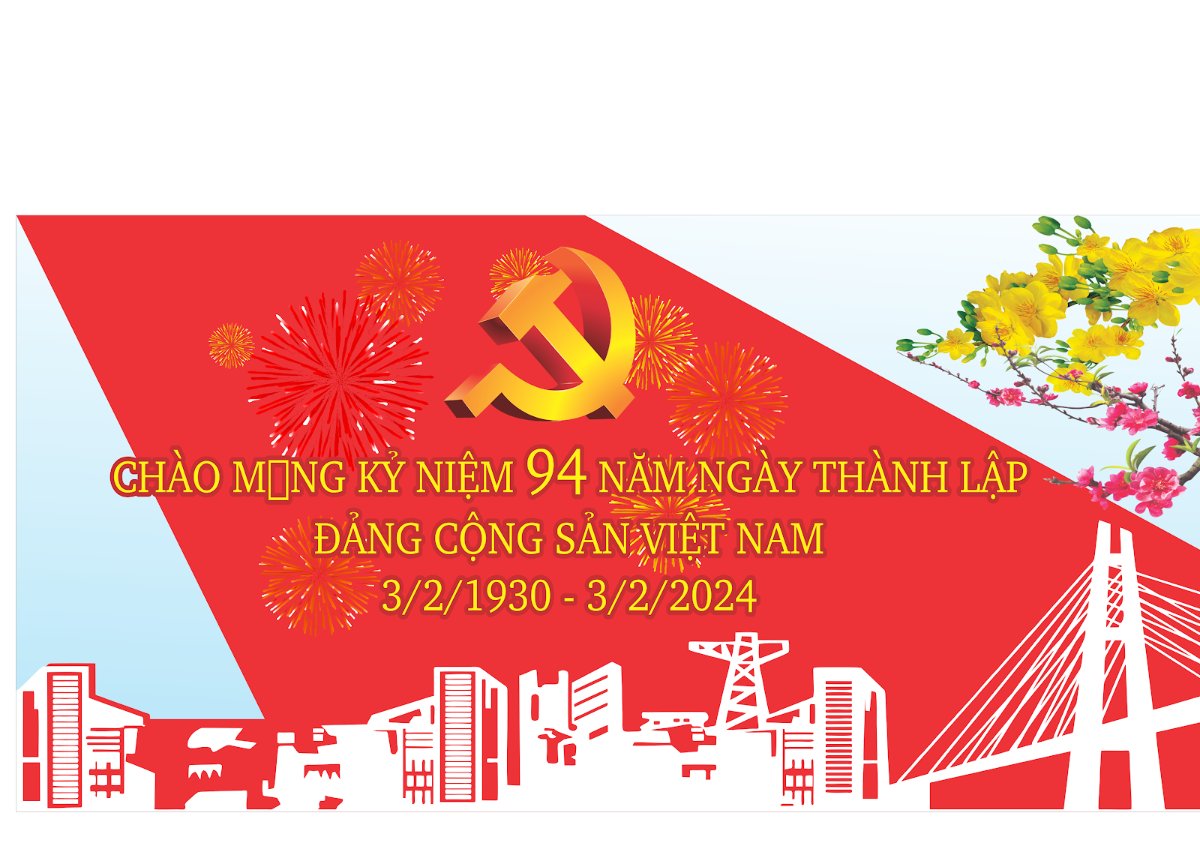 Banner mừng Đảng 3/2 vector