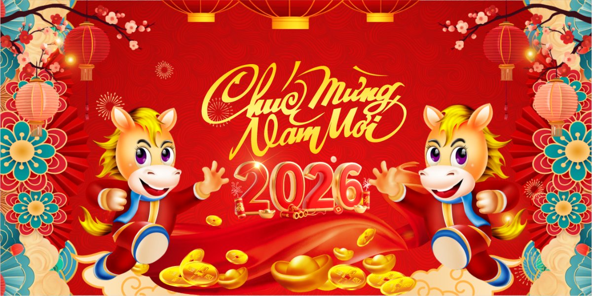 Banner Tết 2026 vector