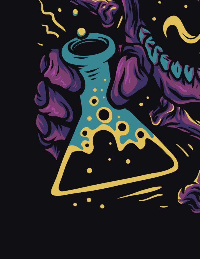 Đồ họa ống nghiệm hóa học vector