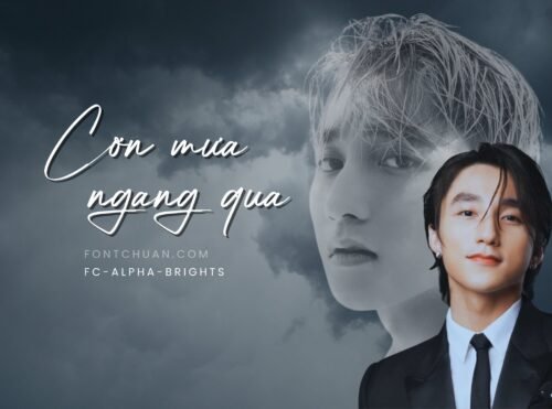 Font chữ Con Mưa Ngang Qua