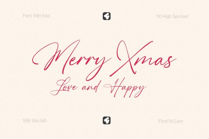 Font chữ Giáng Sinh Merry Xmas
