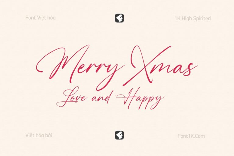 Font chữ Giáng Sinh Merry Xmas