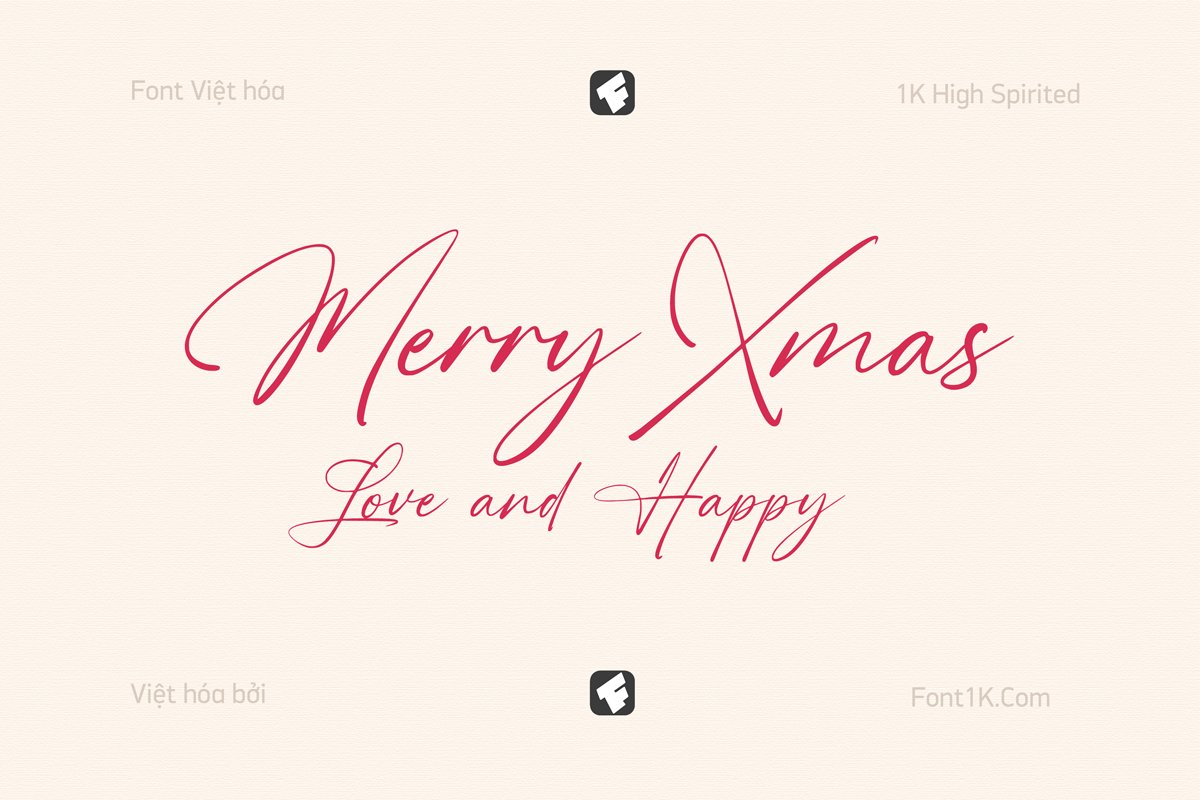 Font chữ Giáng Sinh Merry Xmas