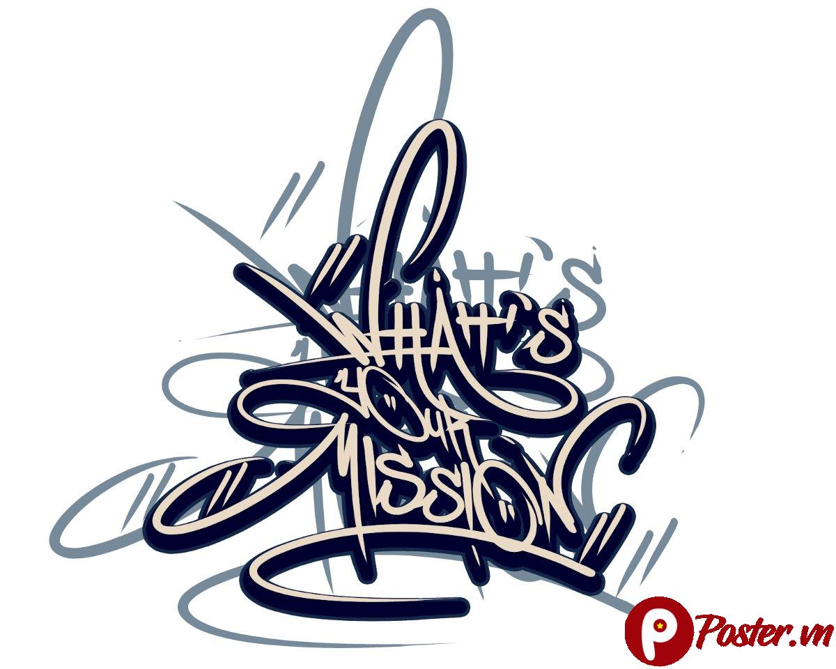 Font chữ graffiti vector độc đáo