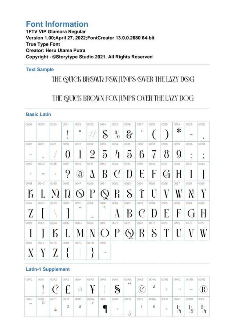 Font Glamora