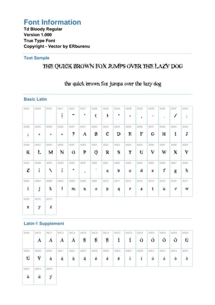 Font Td Bloody Regular