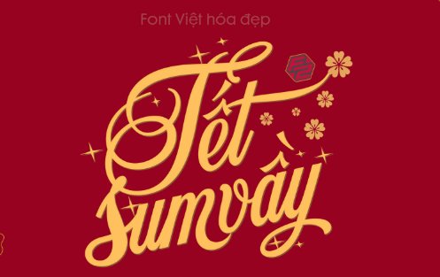 Font Tết Sum Vầy Vector