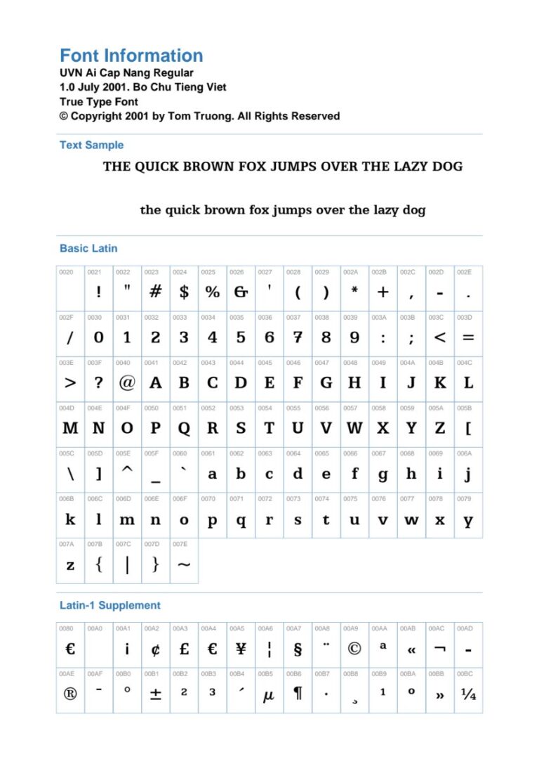 Font UVN Ai Cap Nang Regular