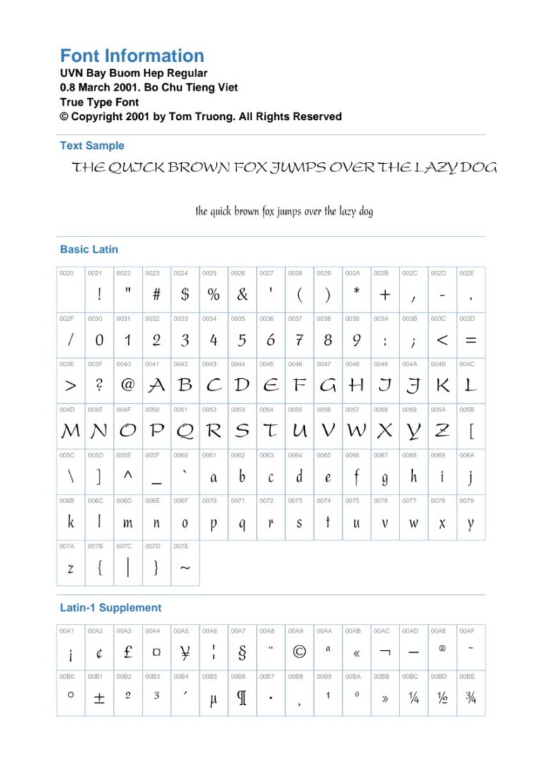 Font UVN Bay Buom Hep Regular