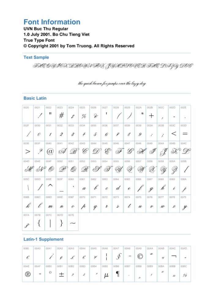 Font UVN Bức Thư Regular