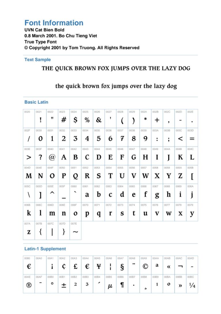 Font UVN Cat Bien Bold Việt hóa