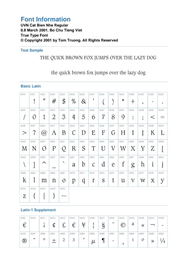 Font UVN Cát Biển Nhẹ Regular