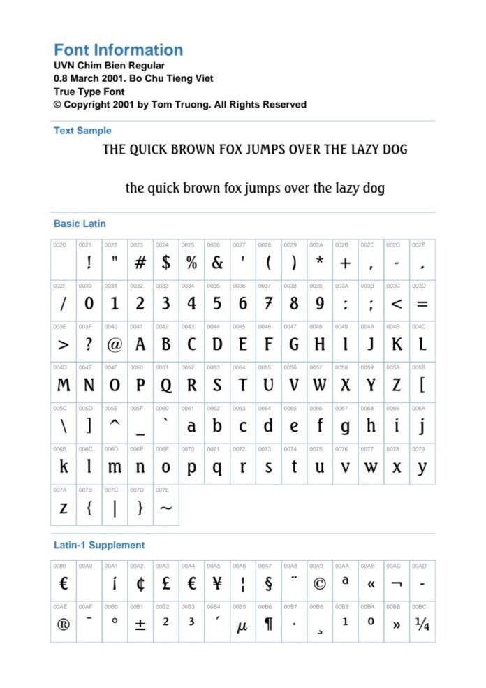 Font UVN Chim Biển Regular