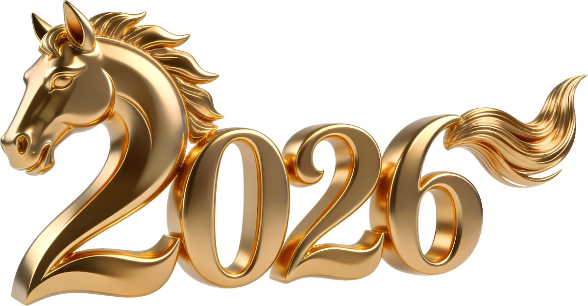 Hình ảnh 2026 vàng 3D