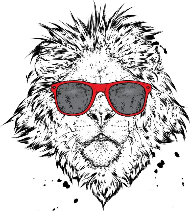 Hình ảnh sư tử đeo kính ngầu