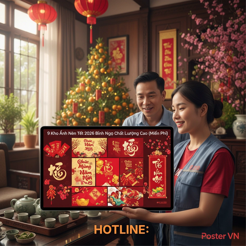 9 Kho Ảnh Nền Tết 2026 Bính Ngọ Chất Lượng Cao (Miễn Phí)