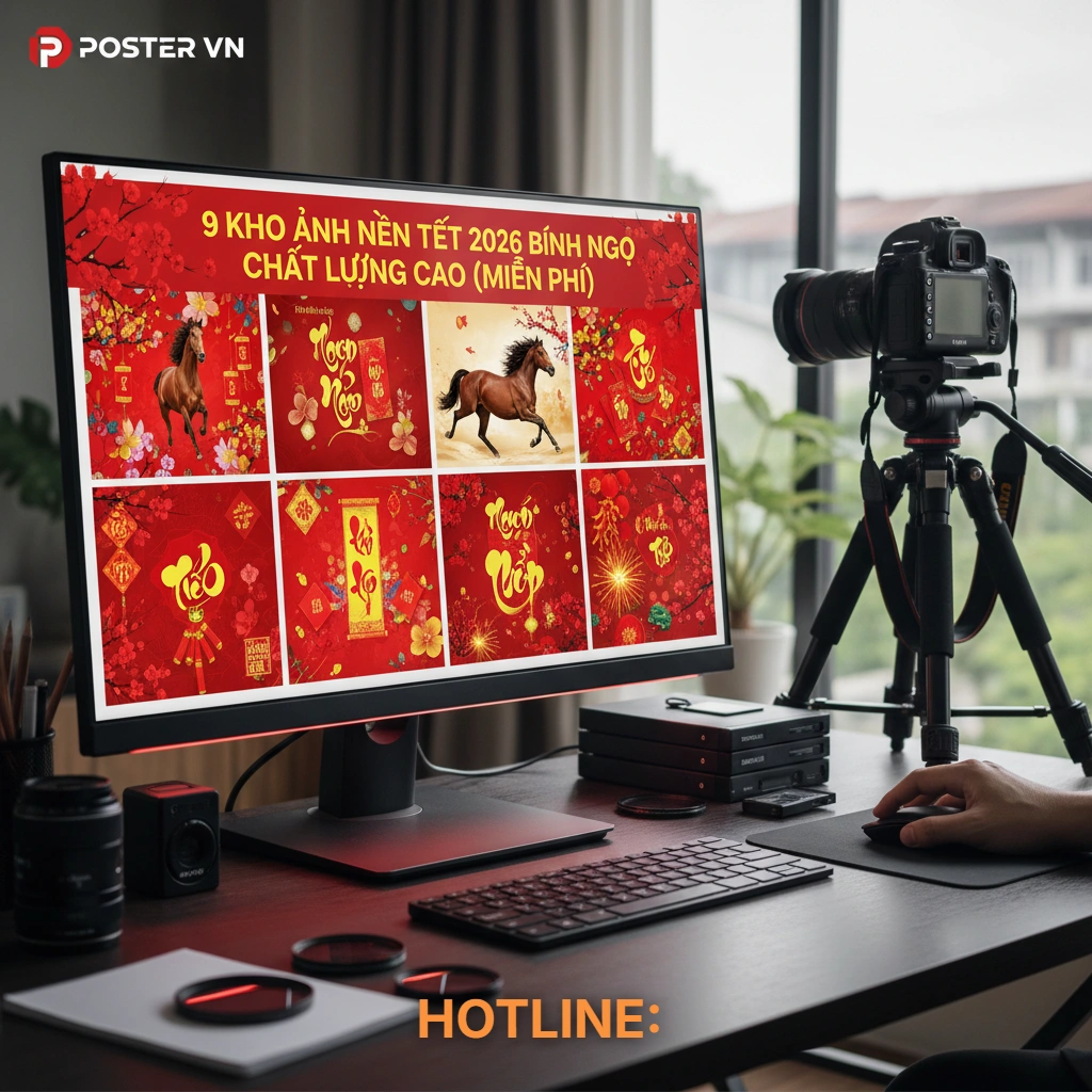 9 Kho Ảnh Nền Tết 2026 Bính Ngọ Chất Lượng Cao (Miễn Phí)