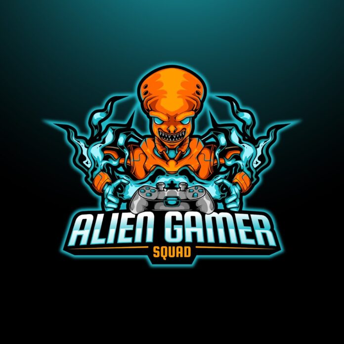 Logo Alien Gamer Squad Vector EPS