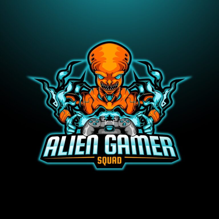 Logo Alien Gamer Squad Vector EPS