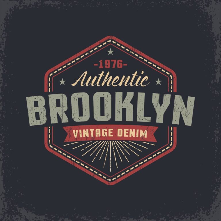 Logo Brooklyn Vintage Denim
