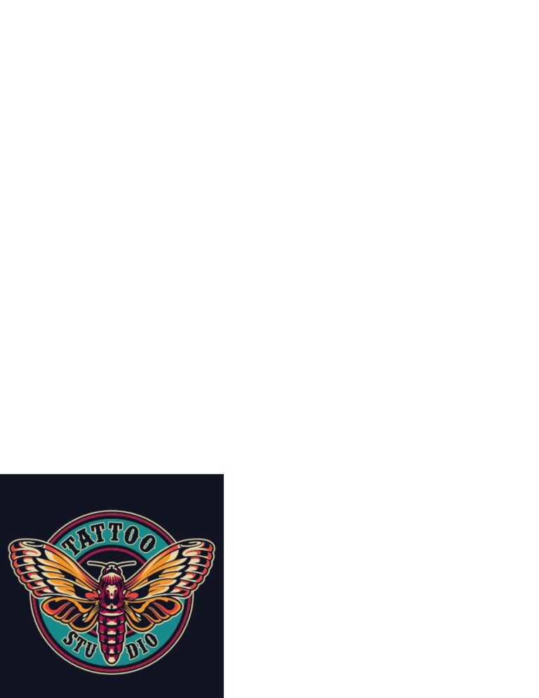 Logo bướm đêm phong cách tattoo