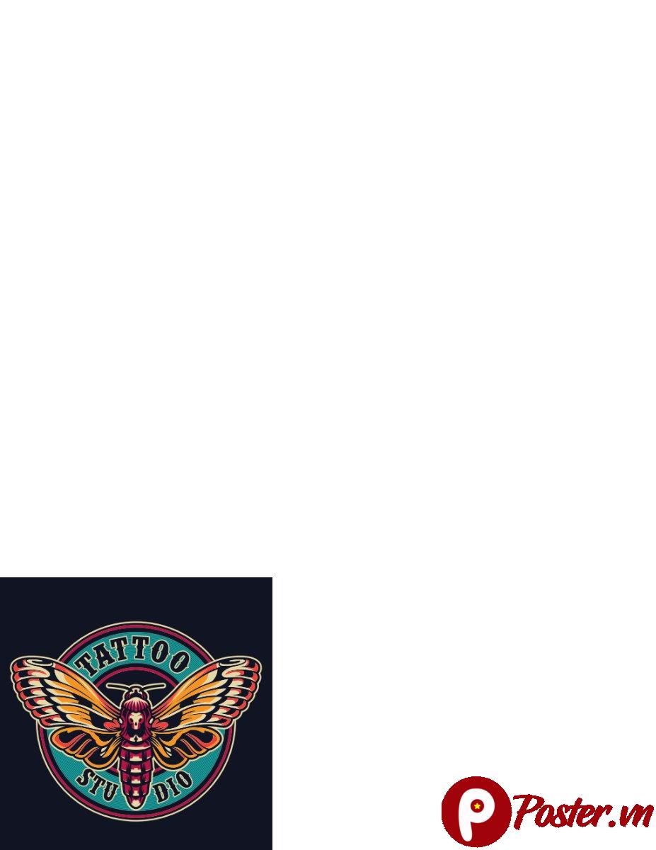 Logo bướm đêm phong cách tattoo