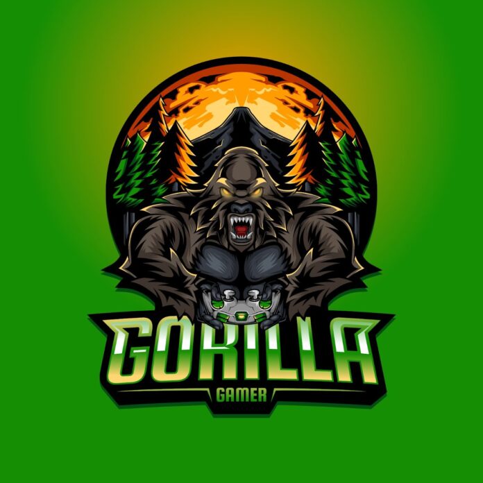 Logo Esport Gorilla Gamer Vector