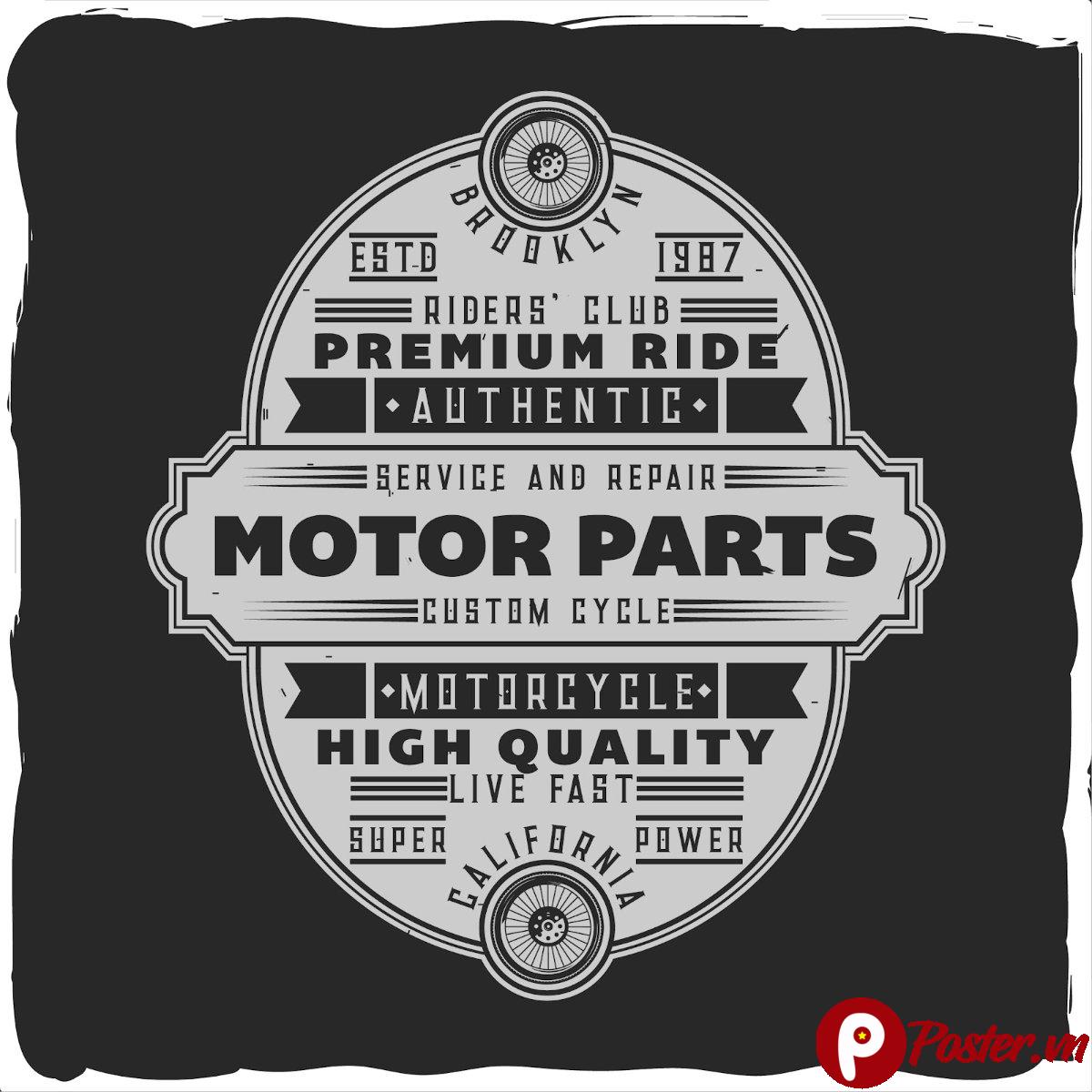 Logo Motor Parts Vector EPS