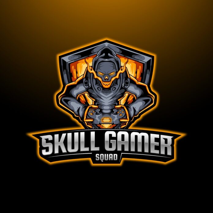 Logo Skull Gamer Squad Vector
