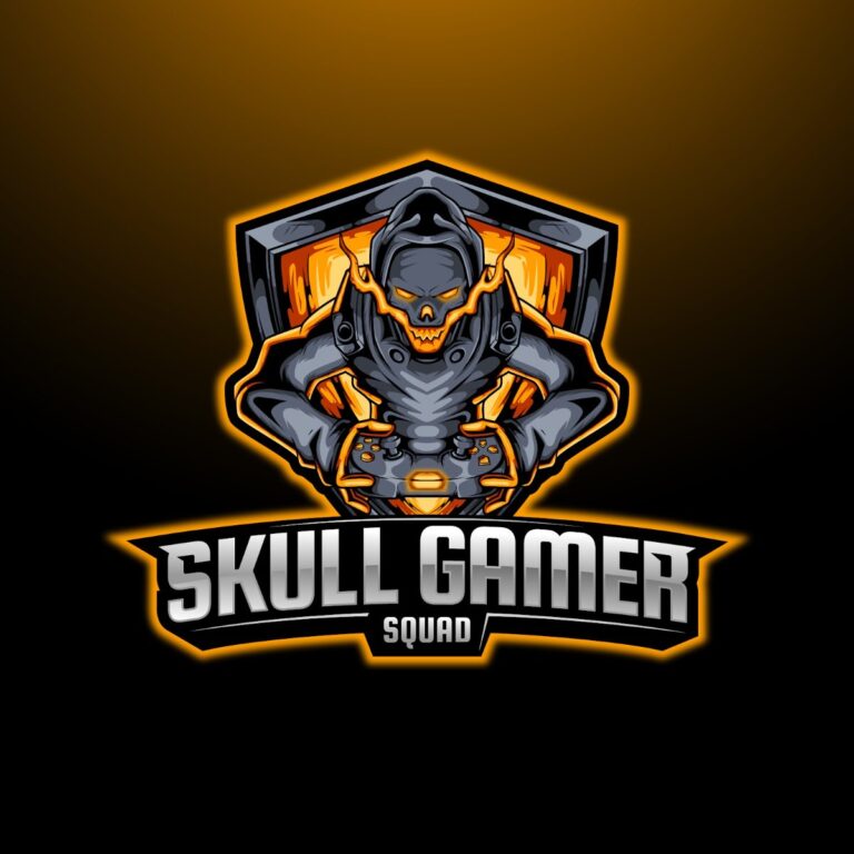 Logo Skull Gamer Squad Vector