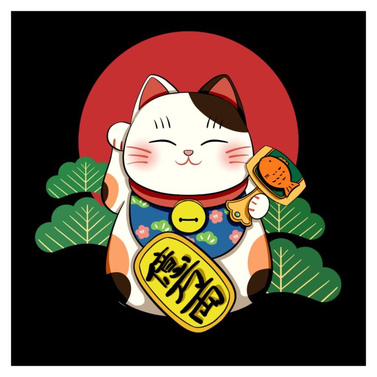 Maneki Neko Vector May Mắn