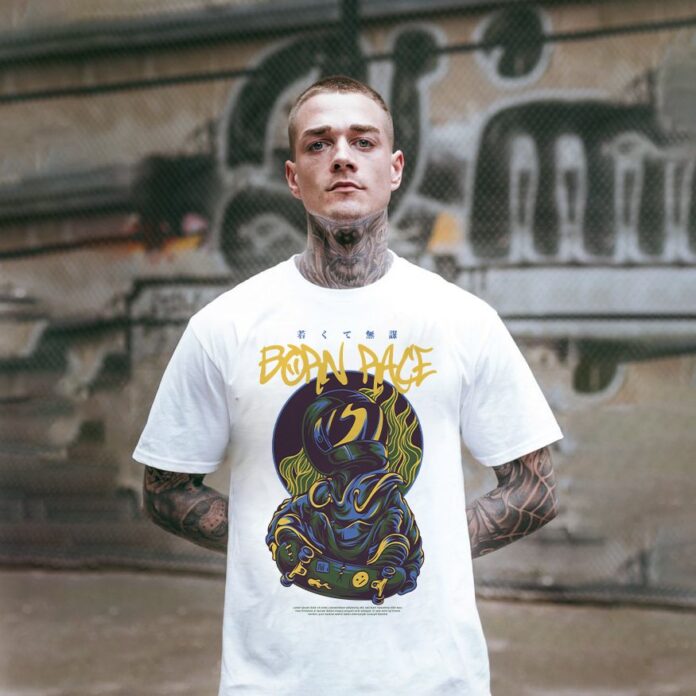 Mẫu áo thun Born Rage cá tính